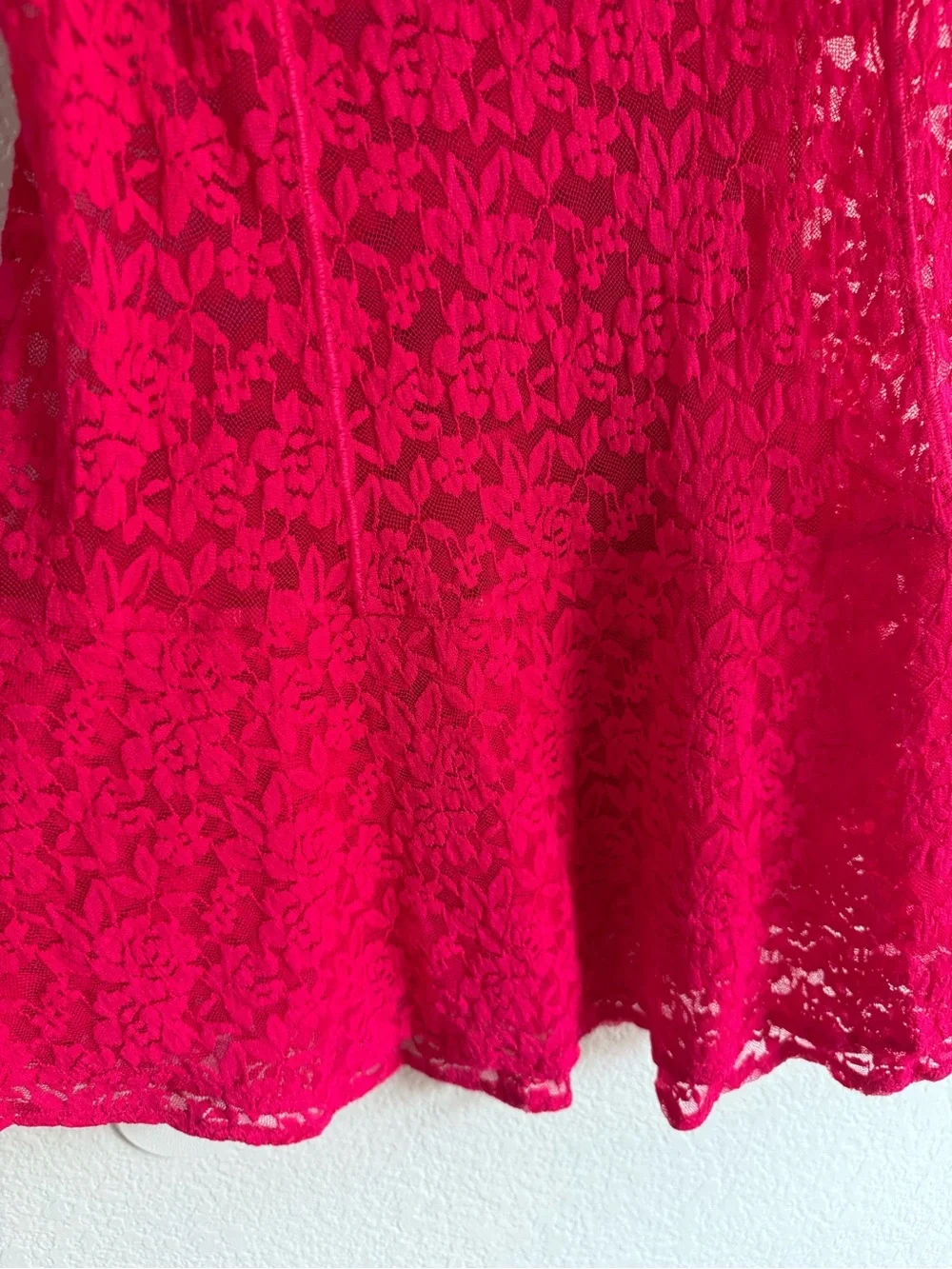 Free People Hot Pink Lace Chemise Slip NEW